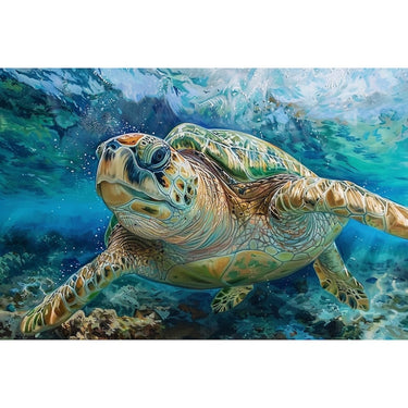 Sea Turtle Oil Canvas